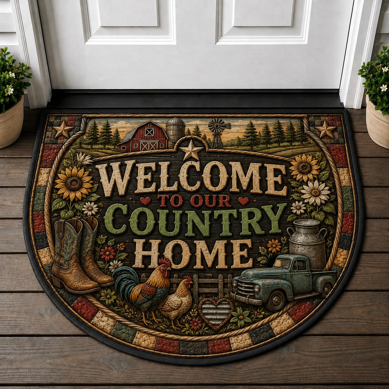 Welcome To Our Universe Welcome Mat - Zodiac Decor Astrology Sun Moon Star Map Rug - 5to9vibe
