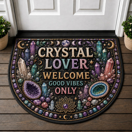 Good Vibes Only Welcome Doormat - Crystal Lover Healing Spiritual Welcome Mat - 5to9vibe