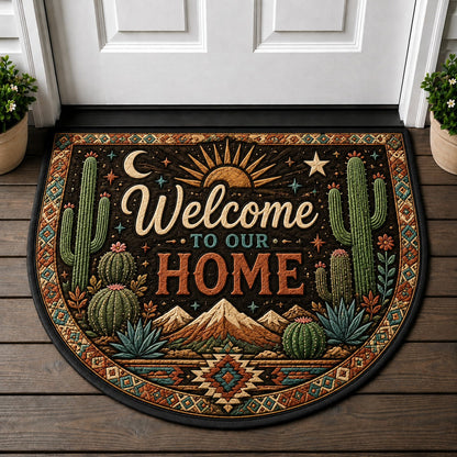 Welcome Western Doormat - Southwestern Decor Boho Cactus Welcome Mat - 5to9vibe
