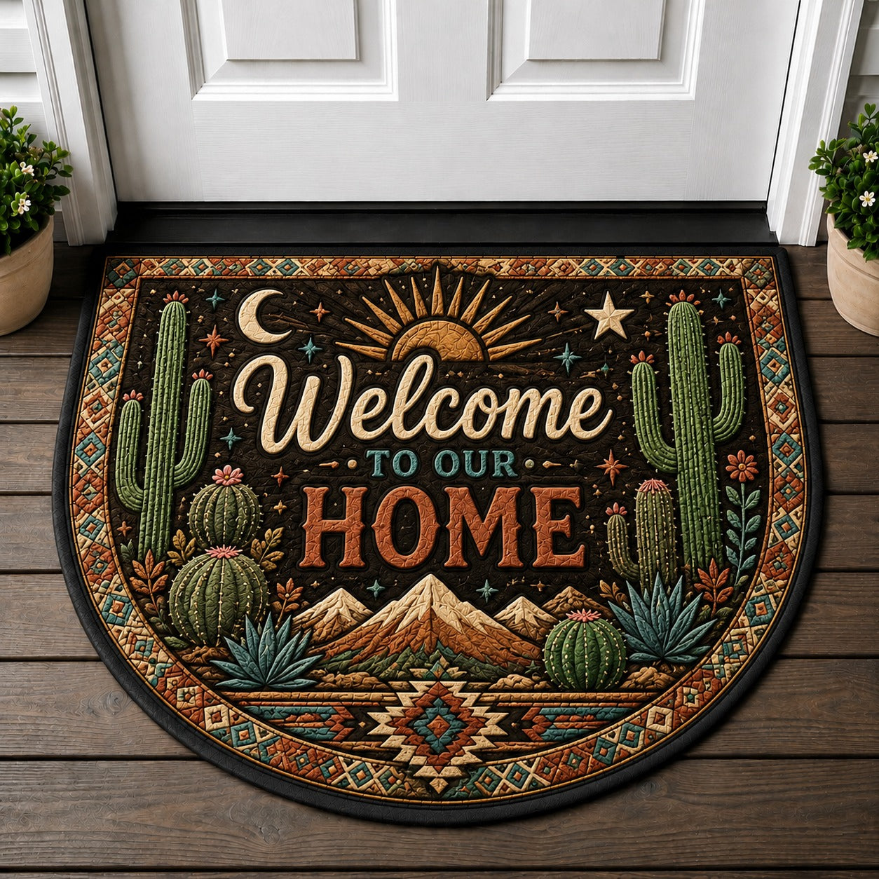Welcome To Our Bird Garden Doormat - Floral Hummingbird Outdoor Mat - 5to9vibe