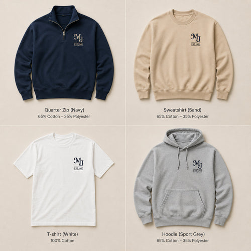 1960 Custom Monogram Embroidery with Name and Year Vintage Logo Premium Quarter Zip Sweatshirt, Unisex Sweatshirt, Hoodies, T-shirts