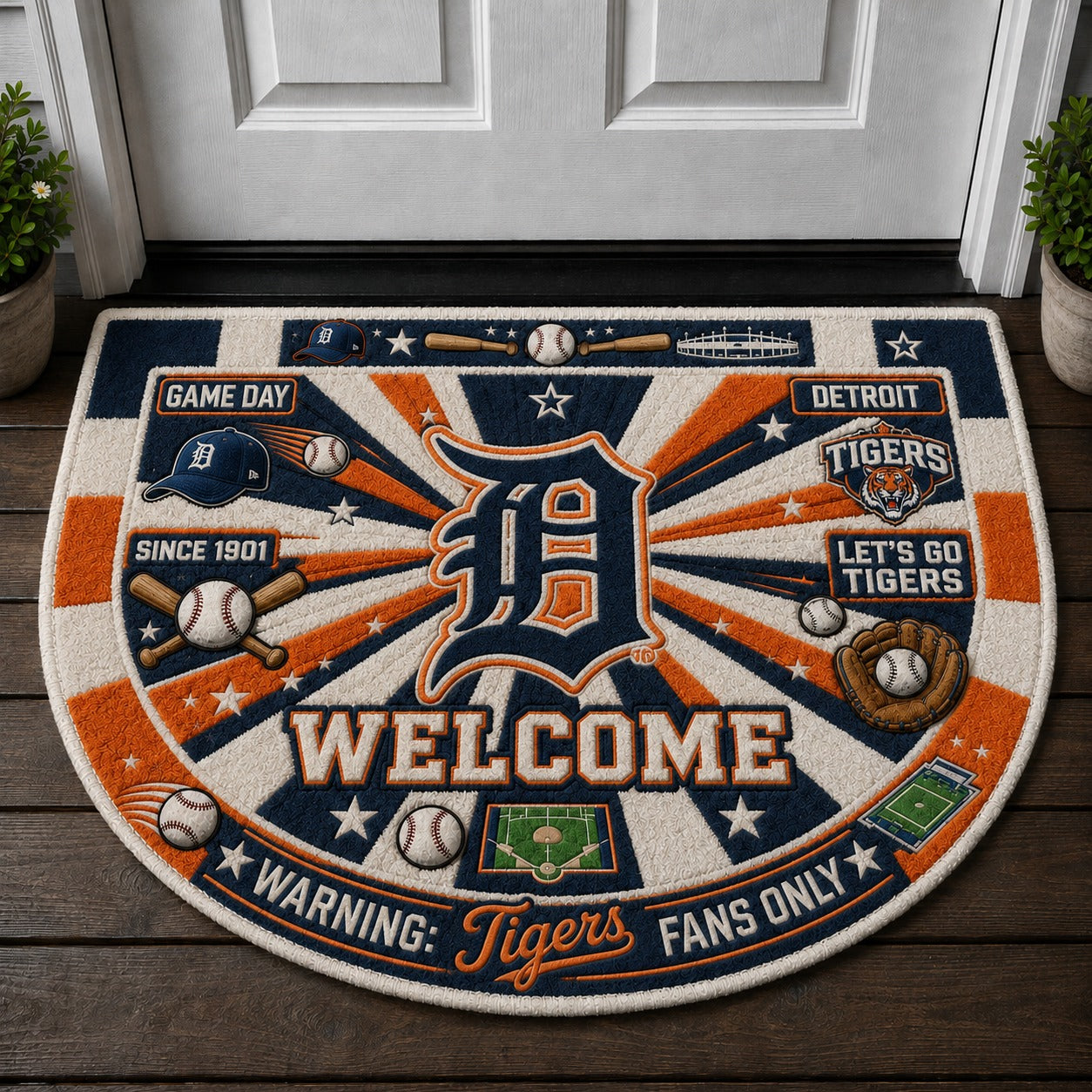 Baseball All Teams Custom Quilted Print Premium Welcome Mat – Personalized Baseball Doormat
