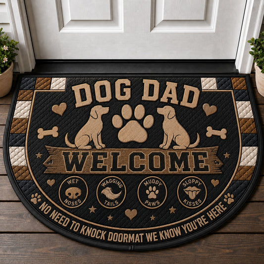 Dog Dad Welcome Mat - Funny Pet Owner Outdoor Doormat - 5to9vibe