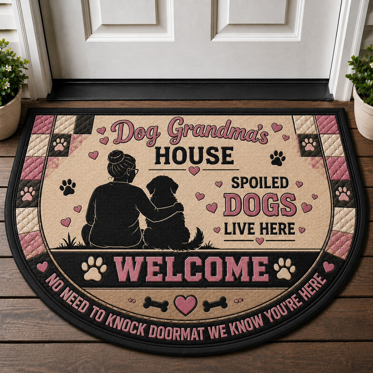 German Shepherd Welcome Mat – "A Spoiled Shepherd Lives Here" Doormat - 5to9vibe
