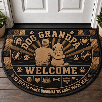 Boston Terrier Welcome Mat – "No Need To Knock" Home Decor Doormat - 5to9vibe