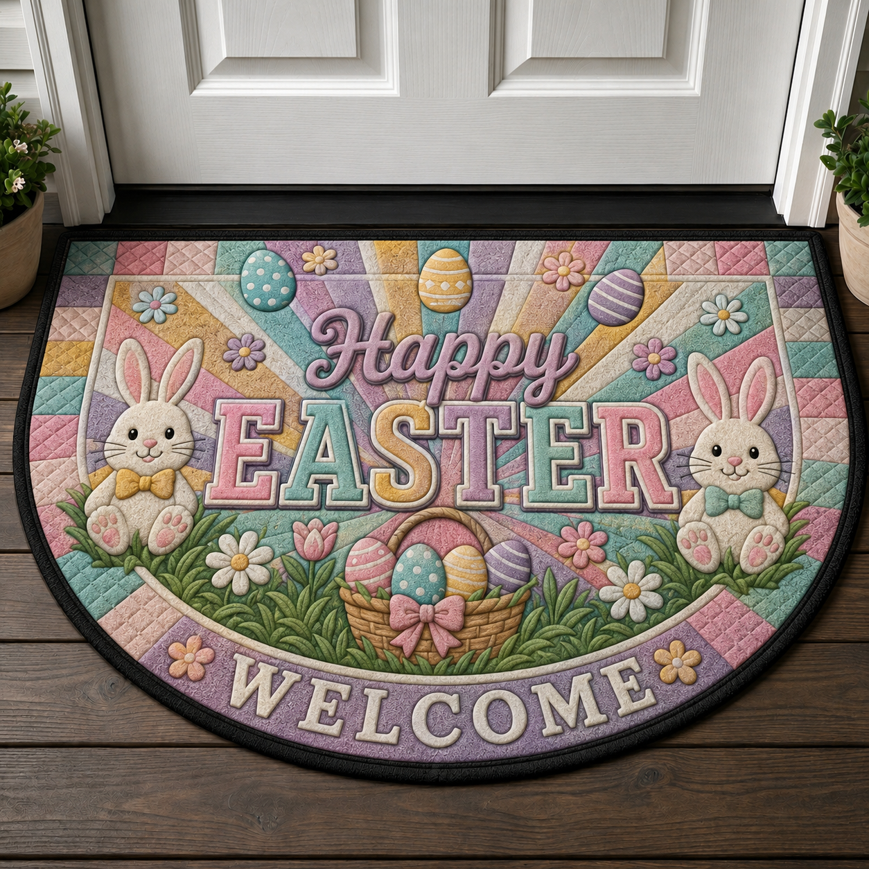 Summer Beach Welcome Mat - Tropical Surfboard Outdoor Doormat - 5to9vibe