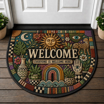 Welcome To Our Home Doormat - Mediterranean Style Coastal Lemon Olive Welcome Mat - 5to9vibe