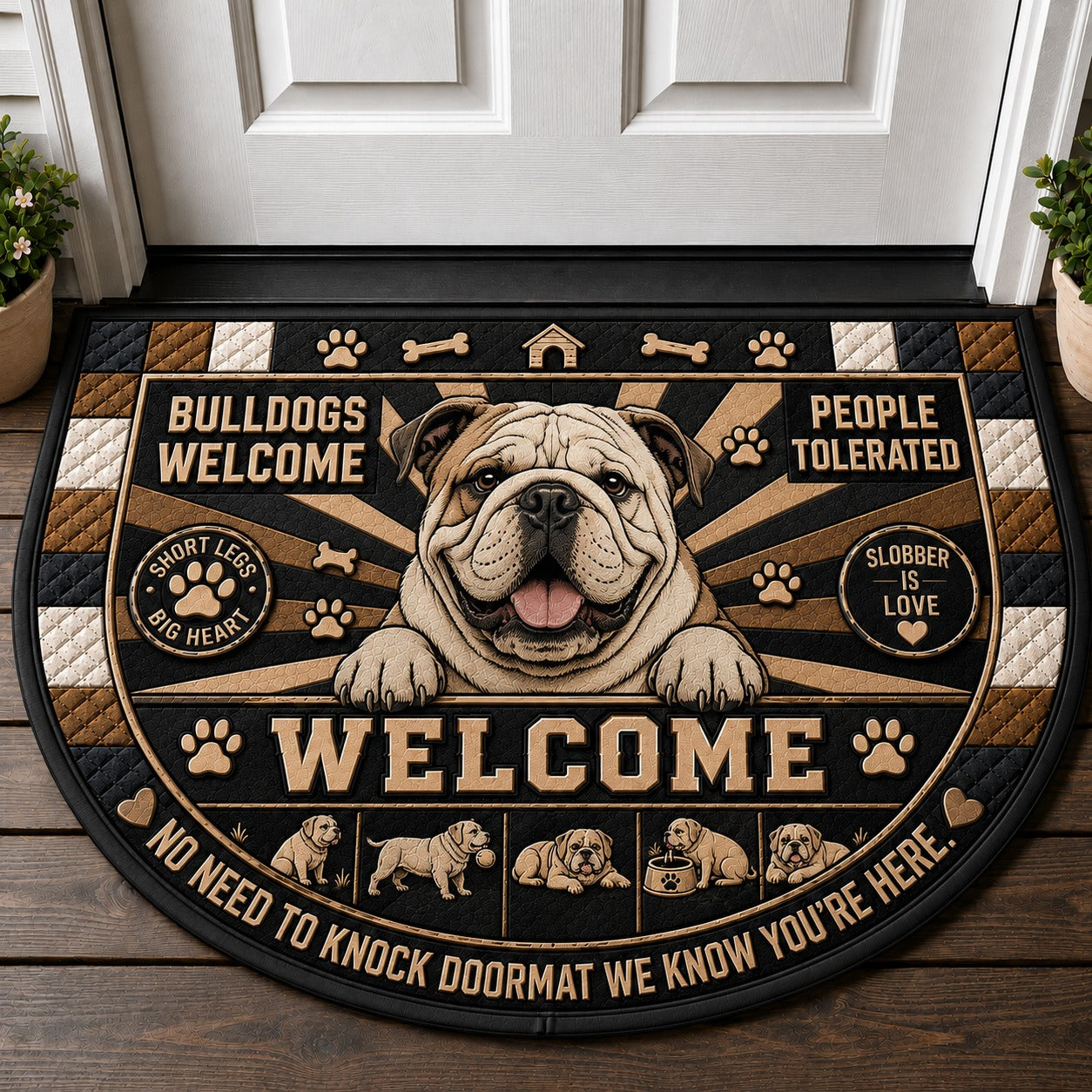 Whippet Welcome Mat – "A Spoiled Whippet Lives Here" Dog Doormat - 5to9vibe