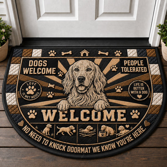 English Setter Welcome Mat – "Dogs Welcome" Custom Breed Doormat - 5to9vibe