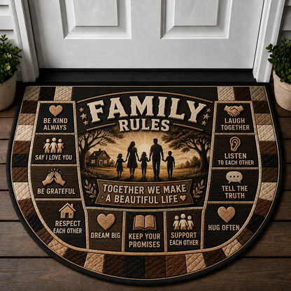Grandma's Welcome Mat - Always Open Always Loved Floral Quilt Doormat - 5to9vibe