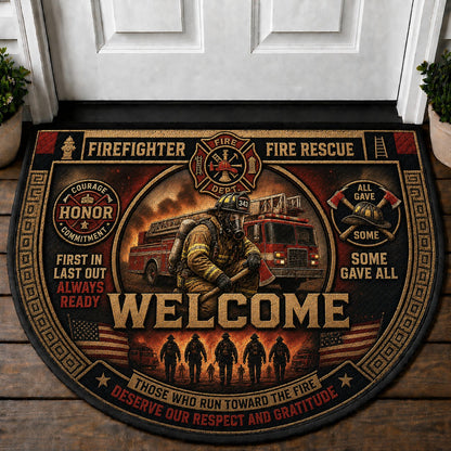 Construction Worker Welcome Mat – "Built Strong" Hard Hat Zone Doormat - 5to9vibe