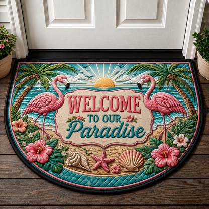 Home Is Where The Ocean Is Dolphin Mat - Coastal Welcome Doormat - 5to9vibe