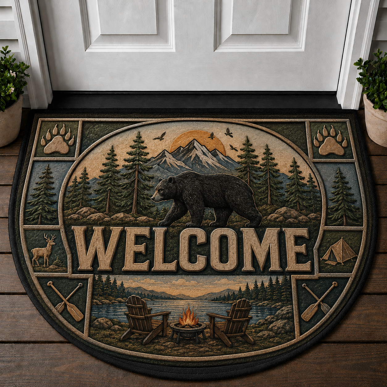 Trail Running Welcome Mat - Adventure & Hiking Outdoor Doormat - 5to9vibe