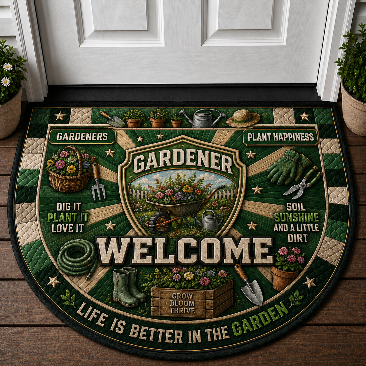 Crazy Plant Lady Welcome Mat - Just One More Plant Houseplant Doormat - 5to9vibe