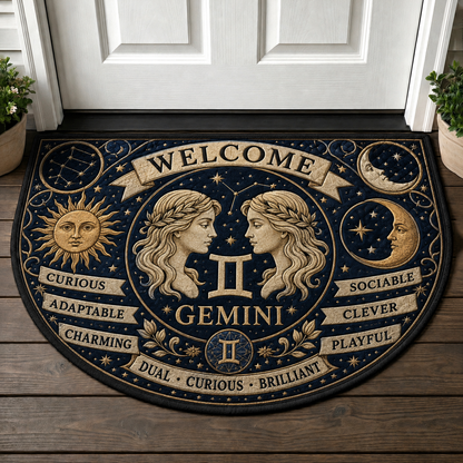 Libra Zodiac Welcome Mat - Scales Astrology Balanced Home Doormat - 5to9vibe