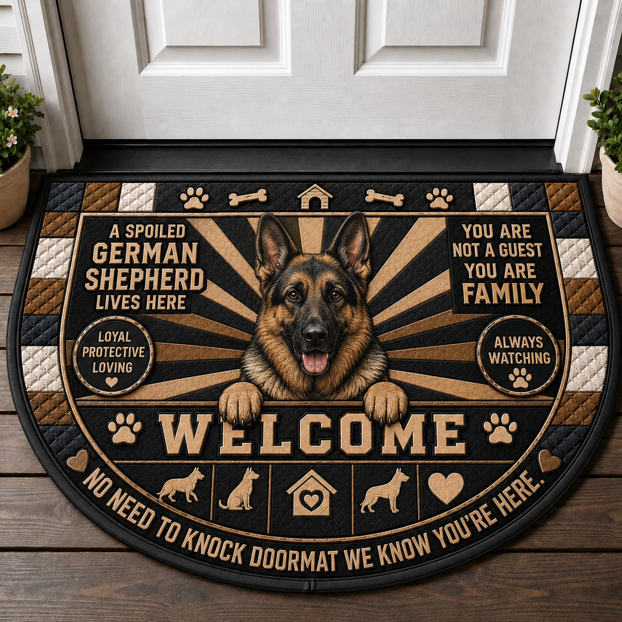 American Bully Welcome Mat – Spoiled Dog Home Decor Doormat - 5to9vibe