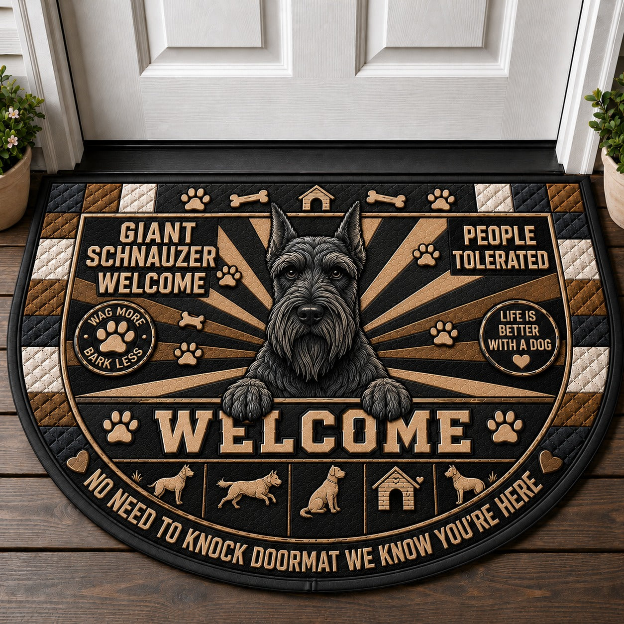 Great Dane Welcome Mat – "Gentle Giant Big Heart" Dog Lover Doormat - 5to9vibe