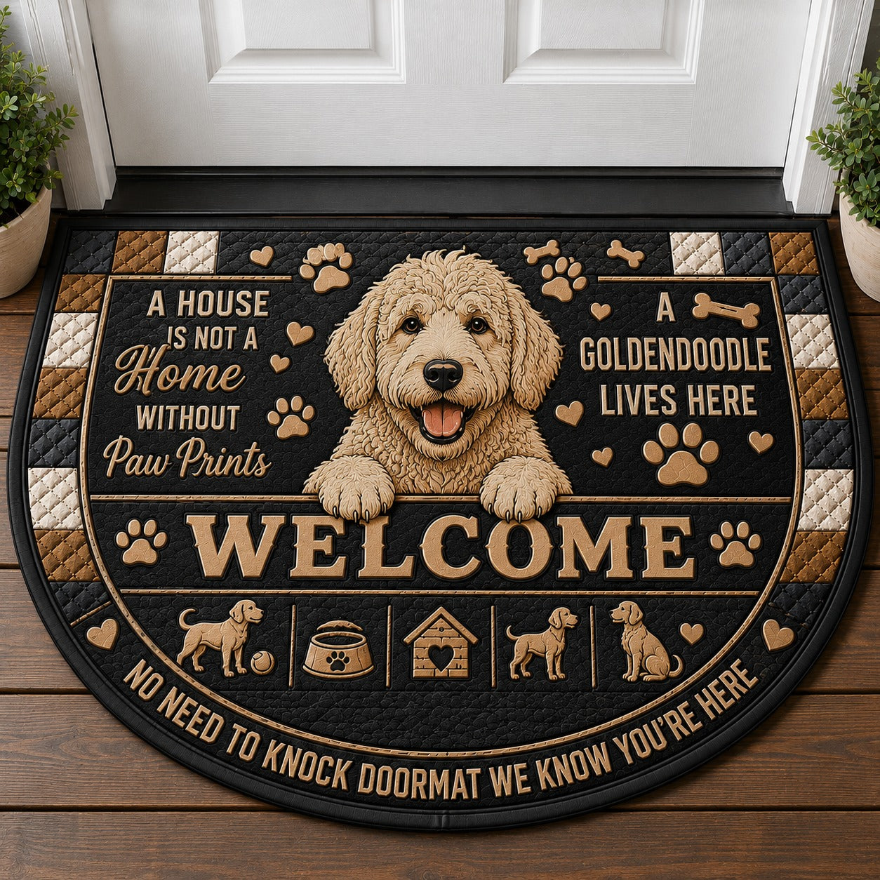 Great Dane Welcome Mat – "Gentle Giant Big Heart" Dog Lover Doormat - 5to9vibe