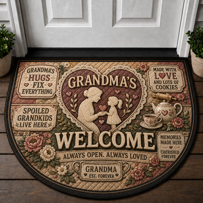 Welcome Friends We're Glad You're Here Doormat - Gather Laugh Love Rustic Welcome Mat - 5to9vibe