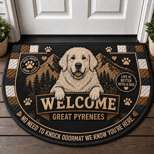 Great Pyrenees Welcome Mat – "Life Is Better With A Dog" Outdoor Doormat - 5to9vibe