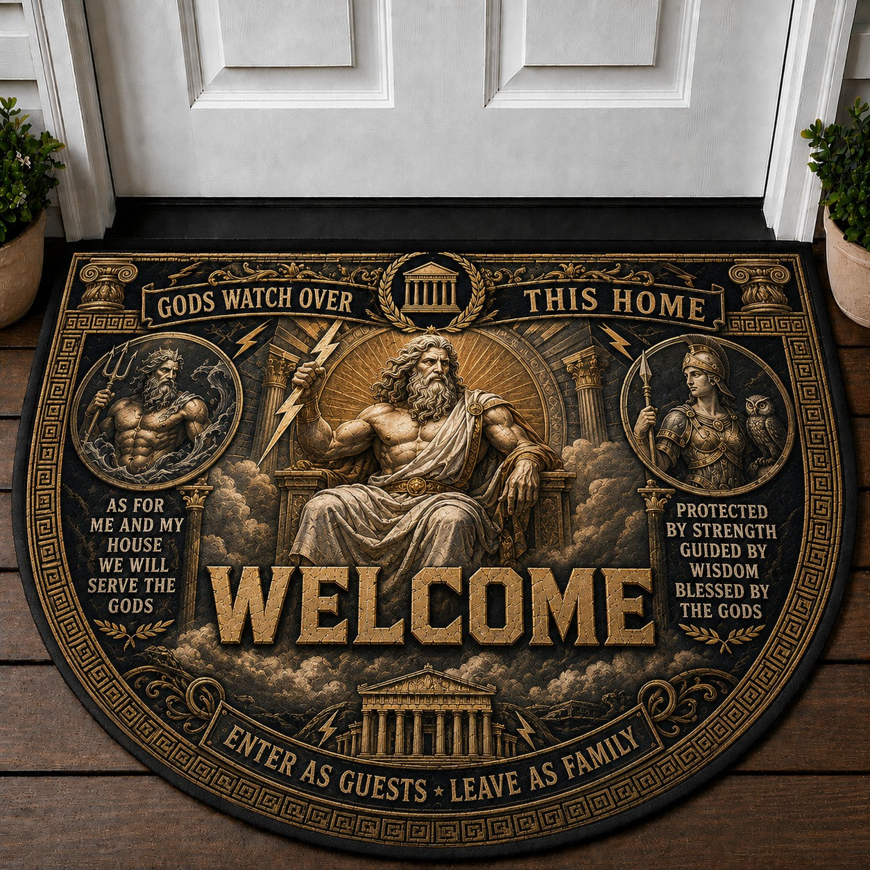 Viking Warrior Welcome Mat – "Til Valhalla" Norse Mythology Outdoor Doormat - 5to9vibe