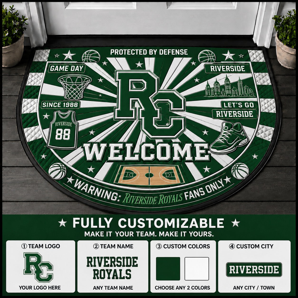 Green / White