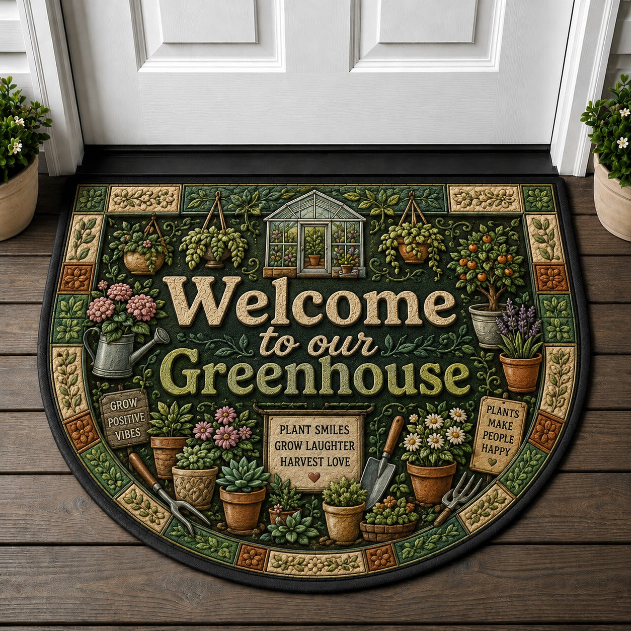 Welcome Please Come In Doormat - Light Academia Vintage Book Study Welcome Mat - 5to9vibe