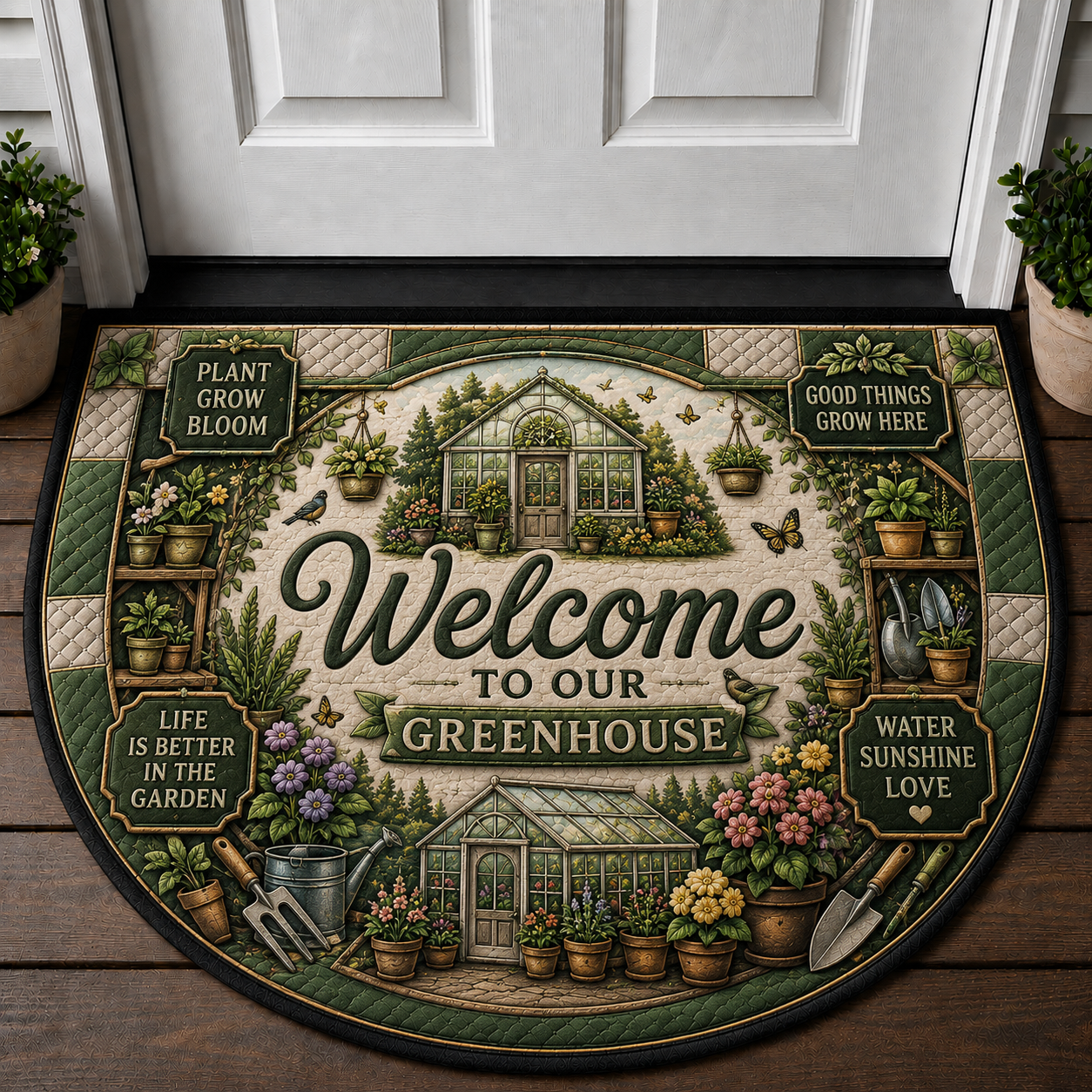 Crazy Plant Lady Welcome Mat - Just One More Plant Houseplant Doormat - 5to9vibe