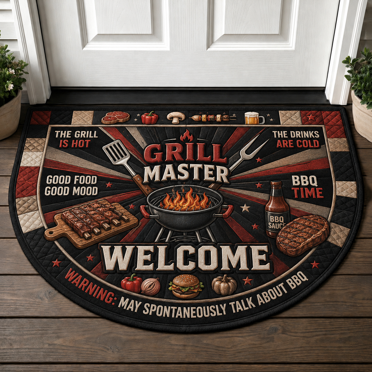 My Kitchen My Rules Funny Doormat - Kitchen Humor Culinary Welcome Mat - 5to9vibe