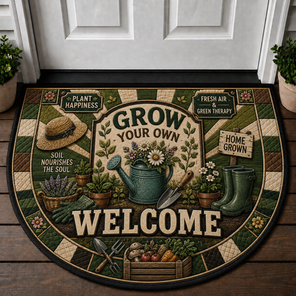 Welcome To Our Home Sunflowers Doormat - Bloom And Grow Floral Welcome Mat - 5to9vibe