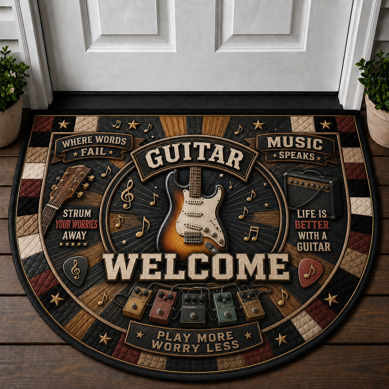 Vinyl Record Welcome Mat - Retro Music Lover Vinyl Room Doormat - 5to9vibe