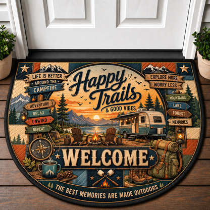 Welcome To Our Home RV Doormat - Motorhome Class A Outdoor Welcome Mat - 5to9vibe