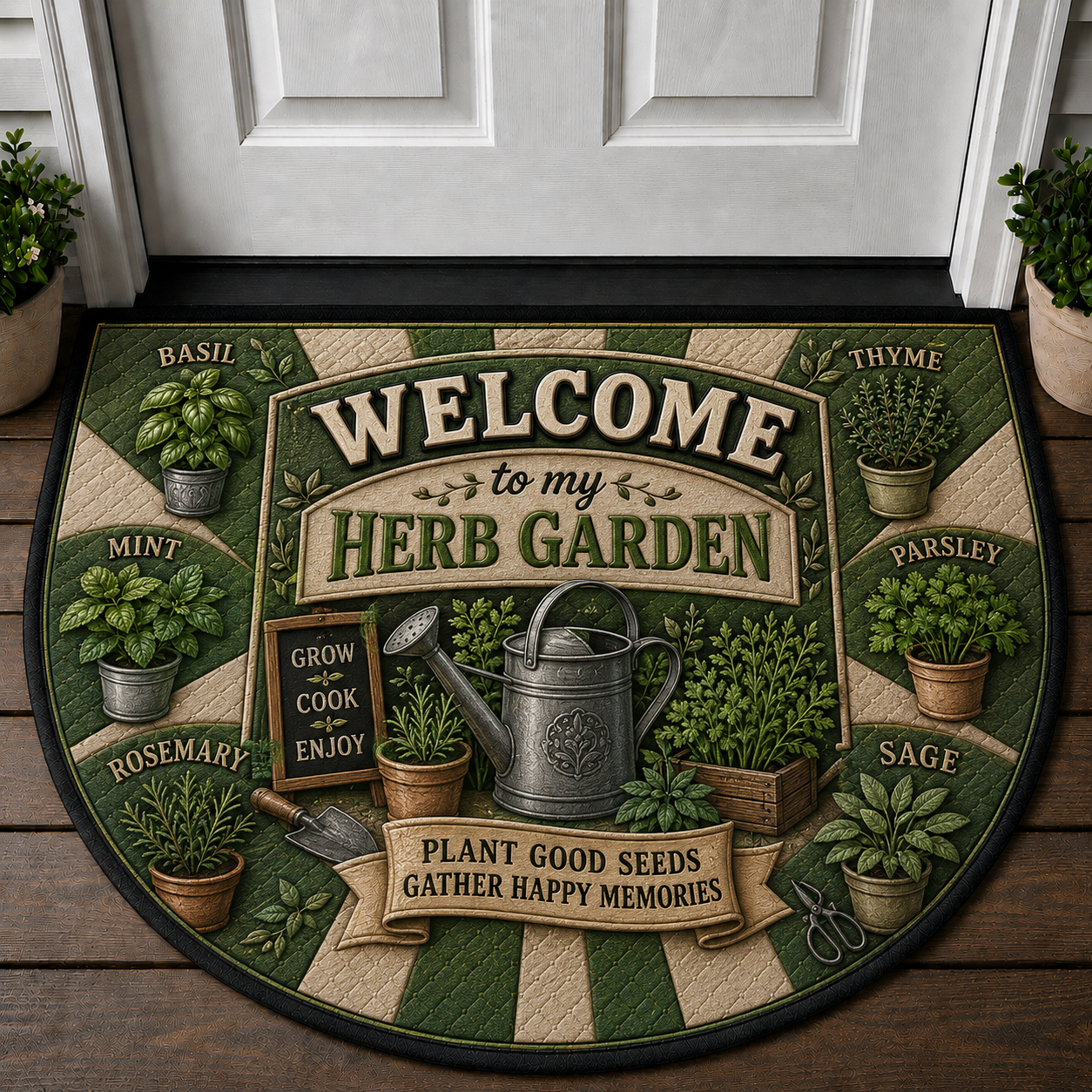 Welcome To Our Greenhouse Doormat - Let It Grow Floral Botanical Welcome Mat - 5to9vibe