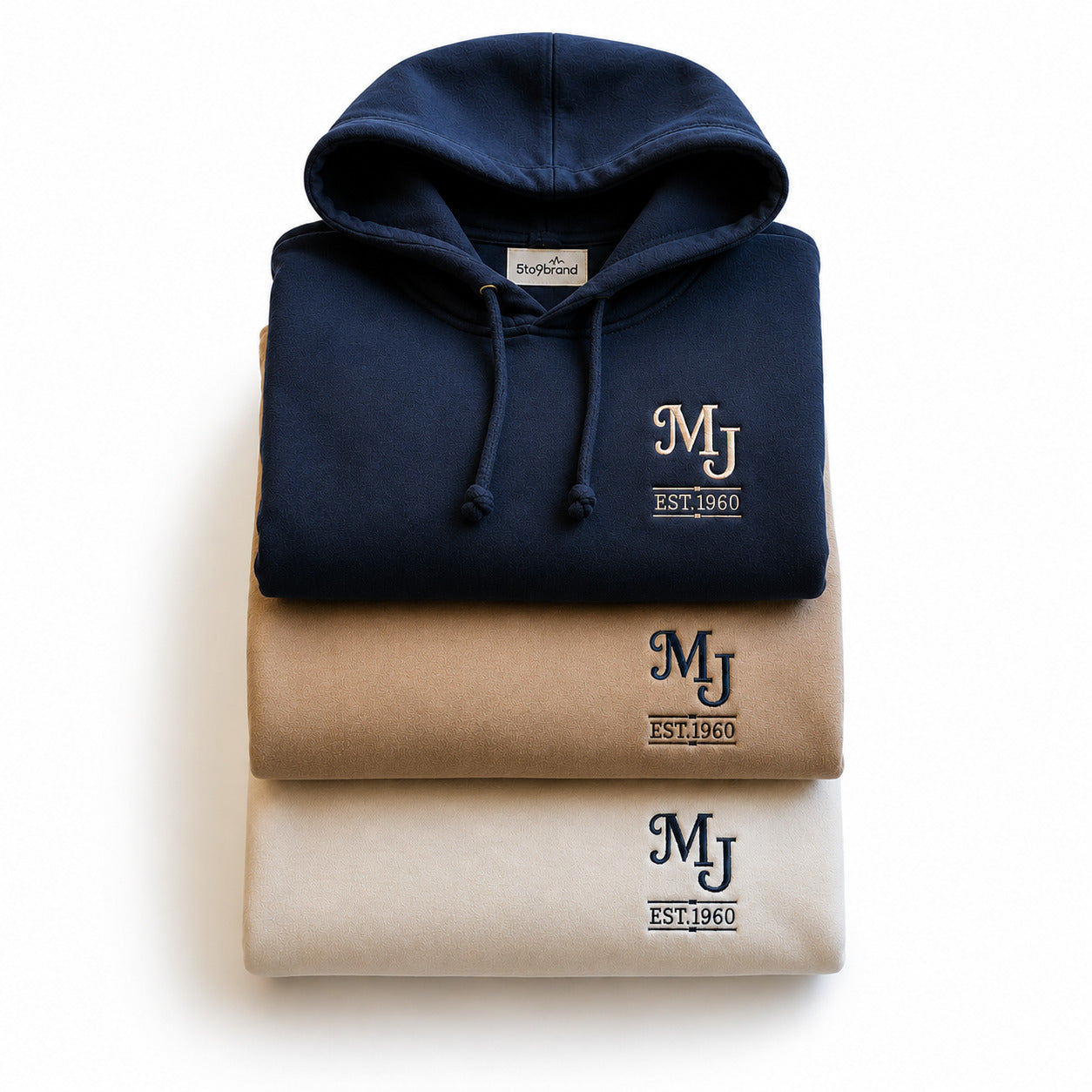 1960 Custom Monogram Embroidery with Name and Year Vintage Logo Premium Quarter Zip Sweatshirt, Unisex Sweatshirt, Hoodies, T-shirts