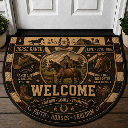 Horse Mom Welcome Mat – "Life Is Better At The Barn" Equestrian Girl Decor Doormat - 5to9vibe
