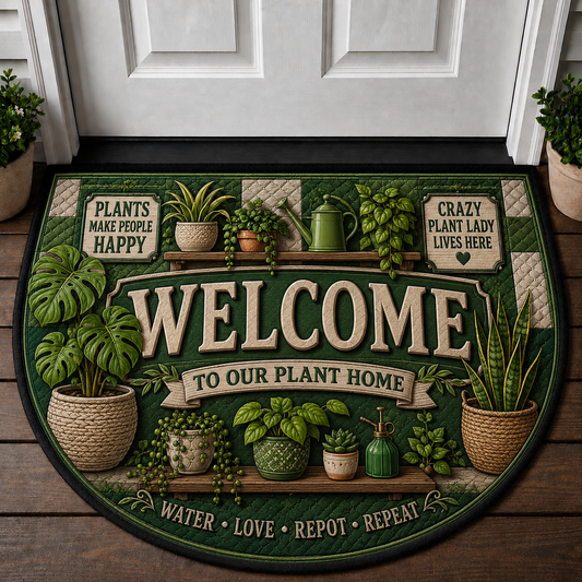 Crazy Plant Lady Welcome Mat - Just One More Plant Houseplant Doormat - 5to9vibe