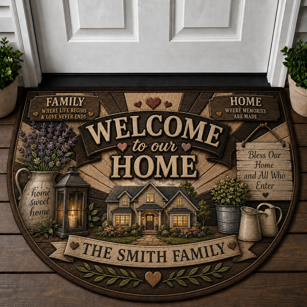 Papa The Man The Myth The Legend Doormat - Welcome To Our Family Welcome Mat - 5to9vibe