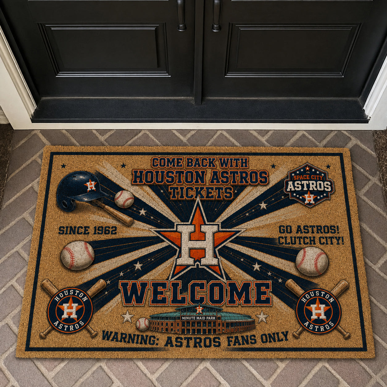 Baseball All Teams Custom Quilted Print Premium Welcome Mat – Personalized Baseball Doormat