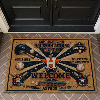 Baseball All Teams Custom Quilted Print Premium Welcome Mat – Personalized Baseball Doormat