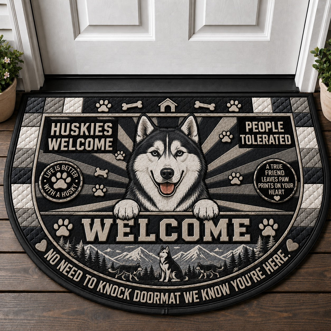 Basset Hound Welcome Mat – Spoiled Dog Lives Here Pet Doormat - 5to9vibe