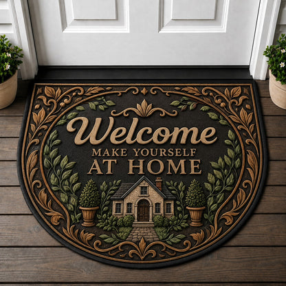 Welcome Witches And Other Magical Beings Welcome Mat - Witchy Decor Black Cat Spellbook Rug - 5to9vibe