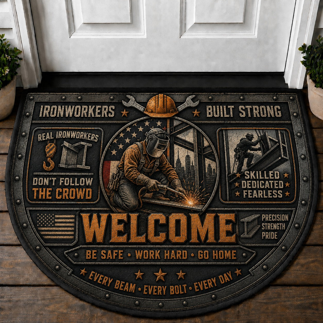 U.S. Air Force Welcome Mat – "Aim High Fly Fight Win" Military Patriotic Doormat - 5to9vibe
