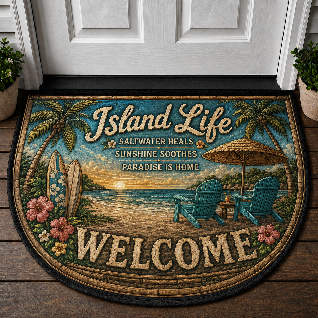 Forest Welcome Mat – Bear Wilderness Nature Outdoor Doormat - 5to9vibe
