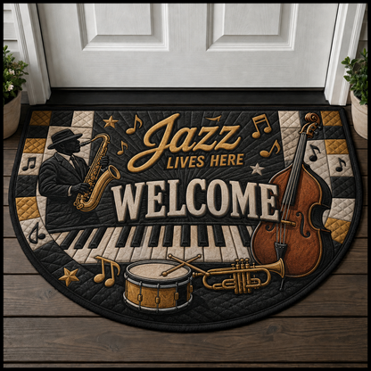 Vinyl Record Welcome Mat - Retro Music Lover Vinyl Room Doormat - 5to9vibe