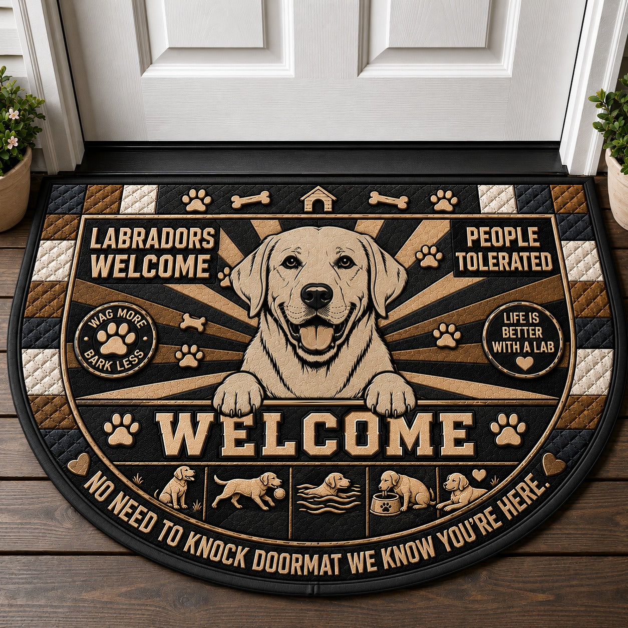 Italian Greyhound Welcome Mat – "Grace Speed Loyalty" Dog Doormat - 5to9vibe