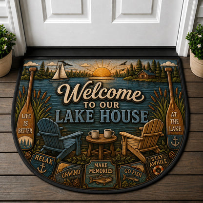 Welcome To Our Universe Welcome Mat - Zodiac Decor Astrology Sun Moon Star Map Rug - 5to9vibe