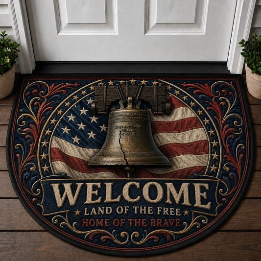 Liberty Bell Welcome Mat - Patriotic American History Doormat - 5to9vibe