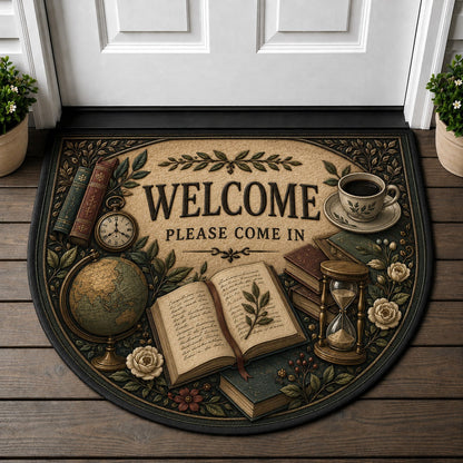 Welcome To Our Bird Garden Doormat - Floral Hummingbird Outdoor Mat - 5to9vibe