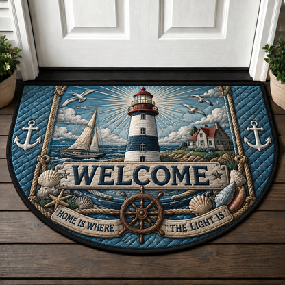 Beach House Surfboard Welcome Mat - Coastal Pelican & Beach Signs Doormat - 5to9vibe