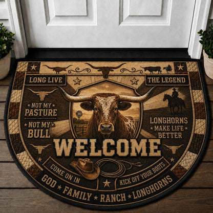 Barrel Racing Welcome Mat – "Ride Turn Burn" Cowgirl Western Doormat - 5to9vibe